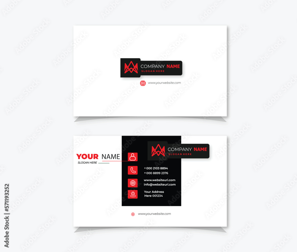 Abstract business card template Abstract business card template