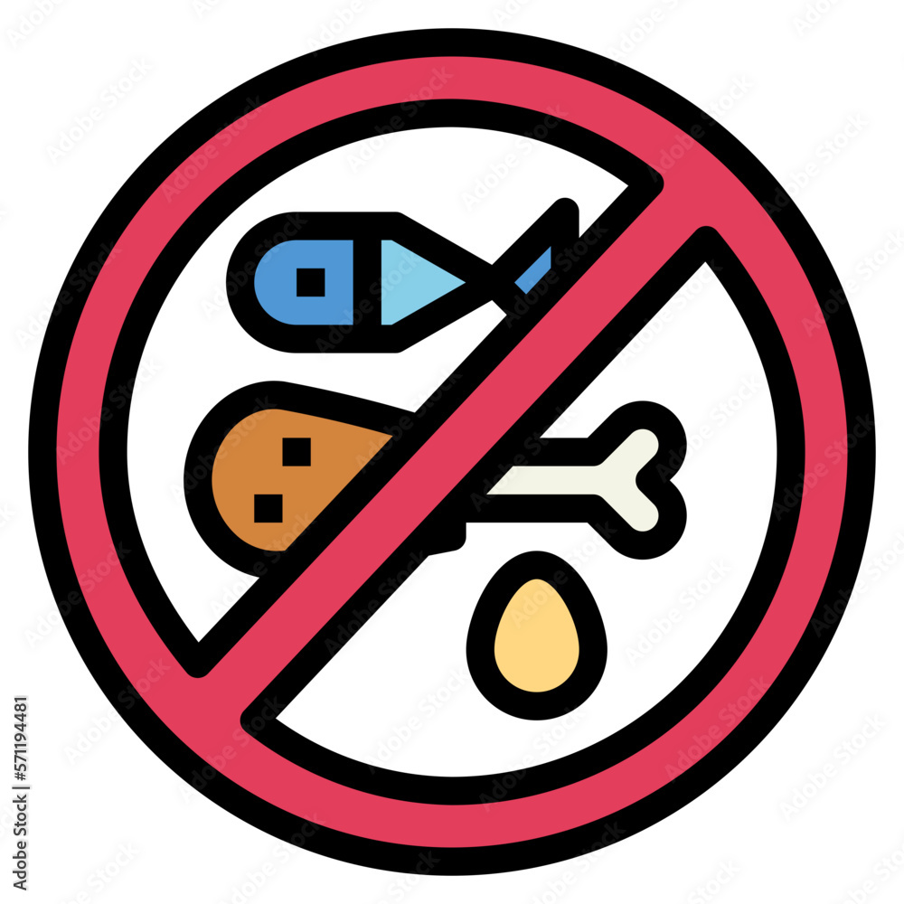 no meat filled outline icon style no meat filled outline icon style