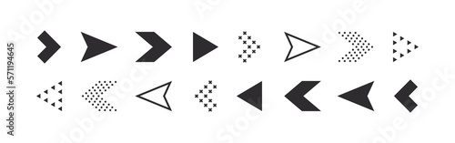 Arrows set. Modern arrow icons. Cursor or arrow signs. Vector illustration