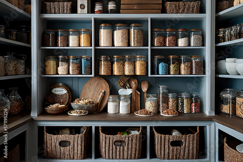 chic kitchen pantry organization and Storage photo