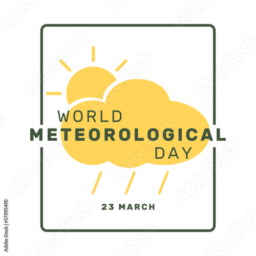 Vector illustration of World Meteorological Day in flat design