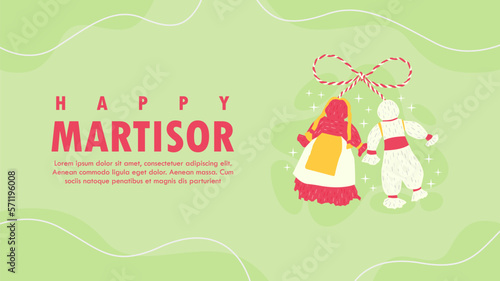 happy martisor banner horizontal subtle backround