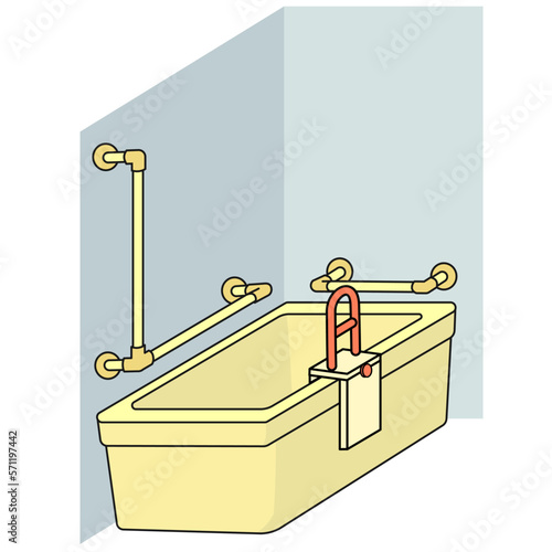 浴槽手摺のついたお風呂