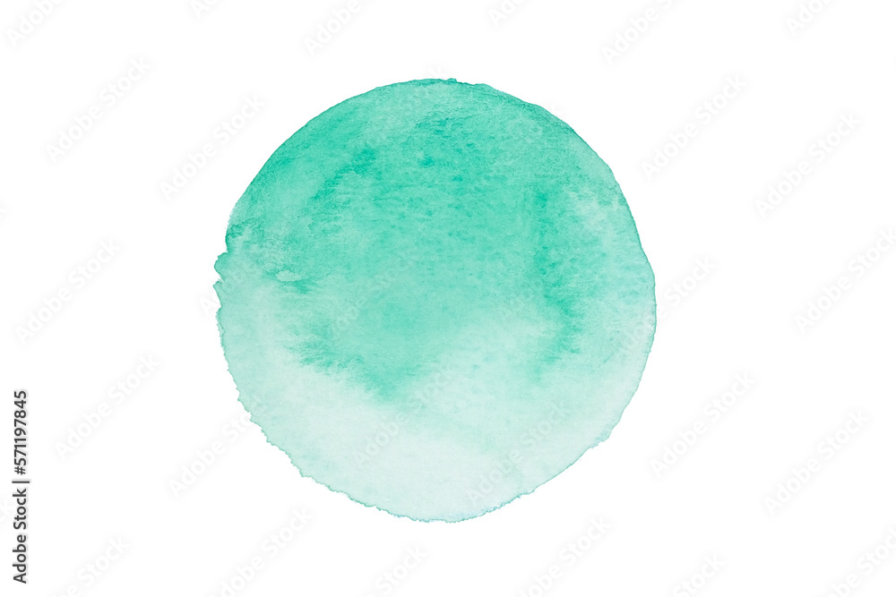 Green watercolor circle, background, element Green watercolor circle, background, element