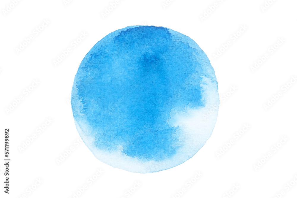 Blue watercolor circle, background, element Blue watercolor circle, background, element