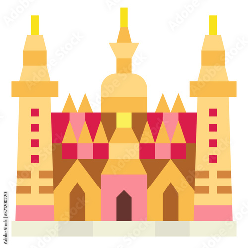 Thanboddhay Pagoda flat icon style photo