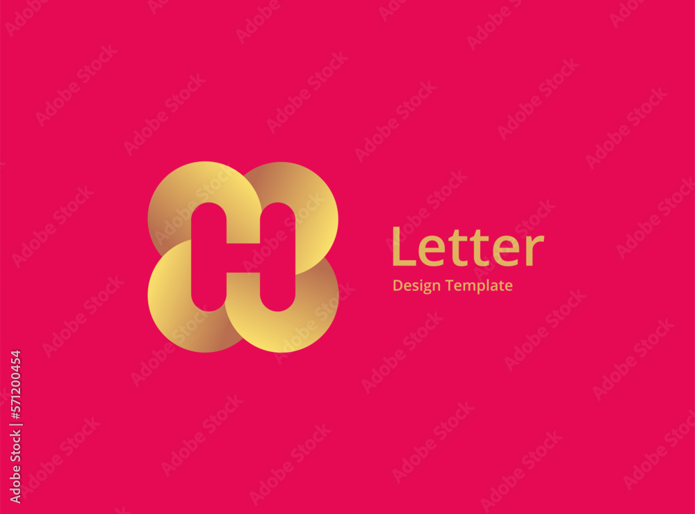 Obraz premium Letter H logo icon design template elements