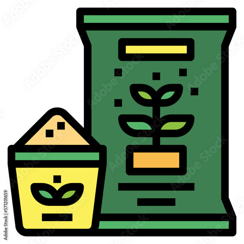 fertilizer filled outline icon style
