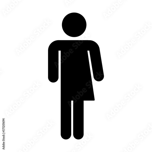Vector image of an icon of a person of neutral gender, an icon for a restroom