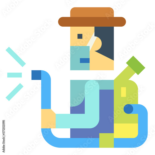 farmer flat icon style