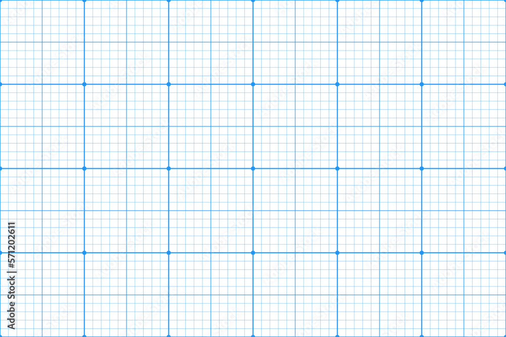 blueprint graph paper. seamless pattern. blue school background. grey millimeter grid. technical vector