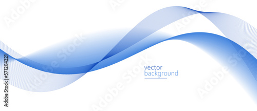 Smooth flow of wavy shape with gradient vector abstract background, light blue design curve line energy motion, relaxing music sound or technology.