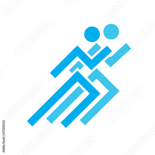 Runner or running race competition logo design