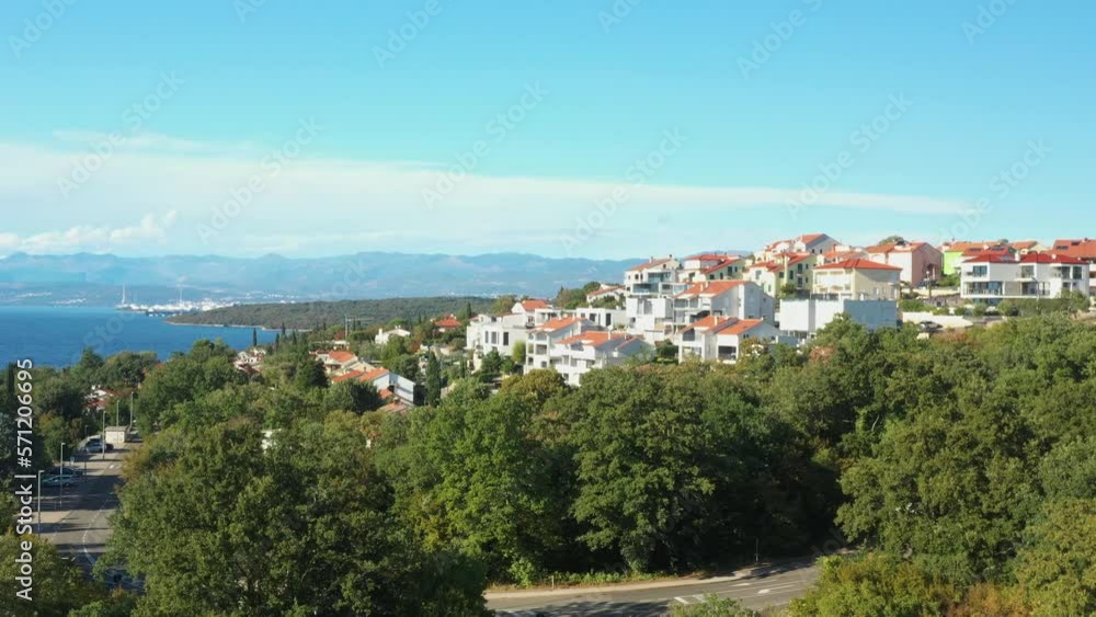 Aerial view of town of Njivice on the island of Krk, Croatia Aerial view of town of Njivice on the island of Krk, Croatia