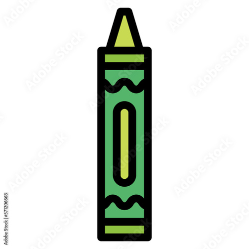 crayon filled outline icon style