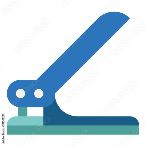 hole puncher flat icon style
