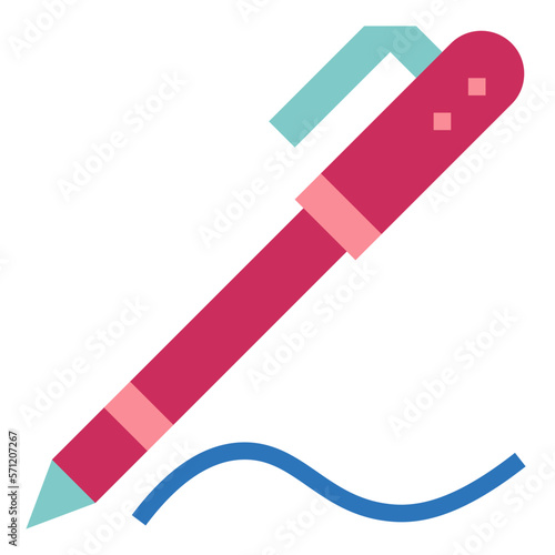 pen flat icon style