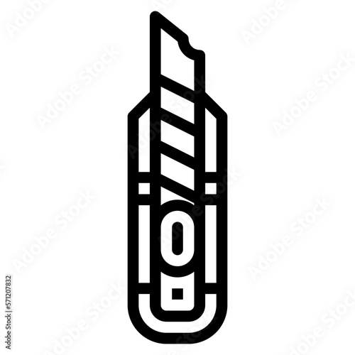 utility knife line icon style