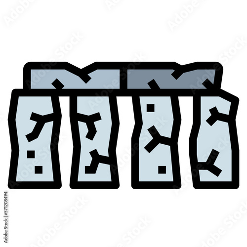 stonehenge filled outline icon style