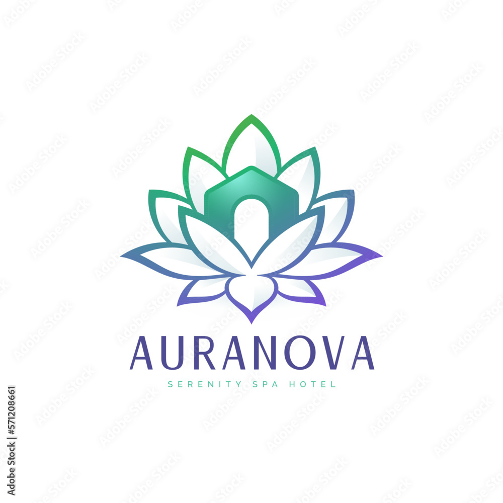 hotel beauty spa lotus flower logo design hotel beauty spa lotus flower logo design