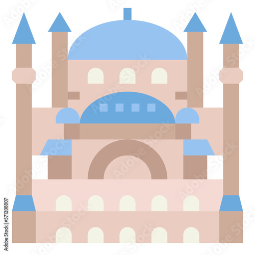 hagia sophia flat icon style
