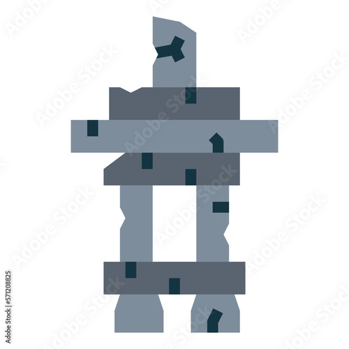 inukshuk flat icon style