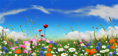 Spring landscape with color...