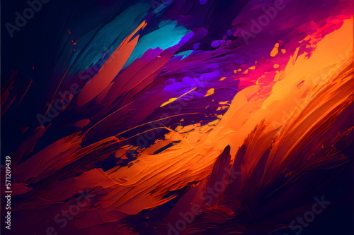 colorful abstract painting feather texture background created with generative ai