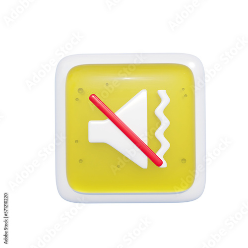 Vibrate Smartphone Icon Fitur isolated on transparent background 3d Illustration photo