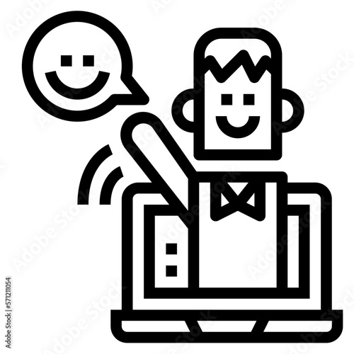 videocall line icon style