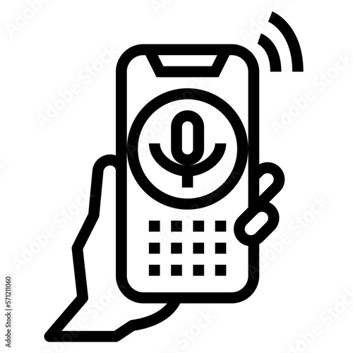 voice assistant line icon style