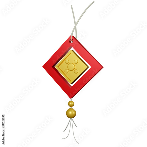 Accessories Hanger Chinese New Year isolated on transparent background 3d Illustration