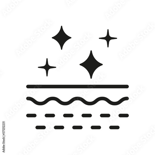 Beauty and Clean Face Skin Silhouette Icon. Healthy, Fresh Skin Glyph Pictogram. Facial Skincare, Hygiene Icon. Isolated Vector Illustration