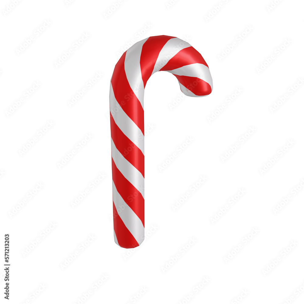 Candy stick isolated on transparent background 3d Illustration Candy stick isolated on transparent background 3d Illustration