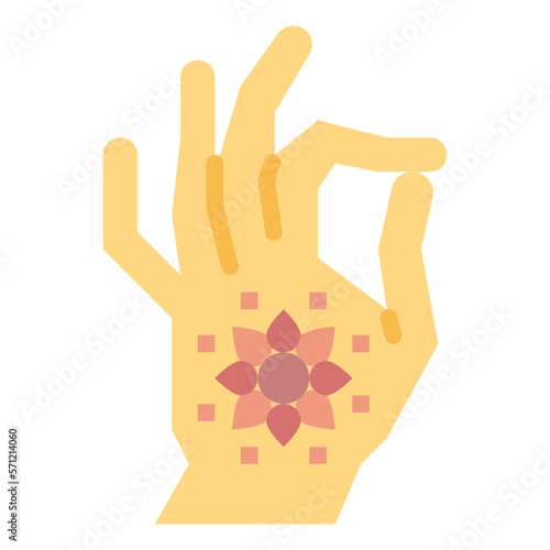 hand flat icon style