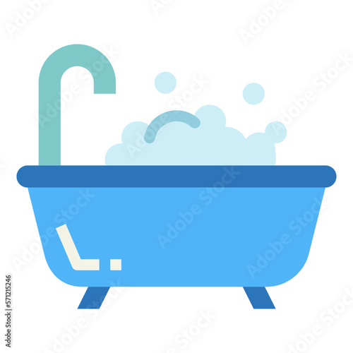 bathtub flat icon style