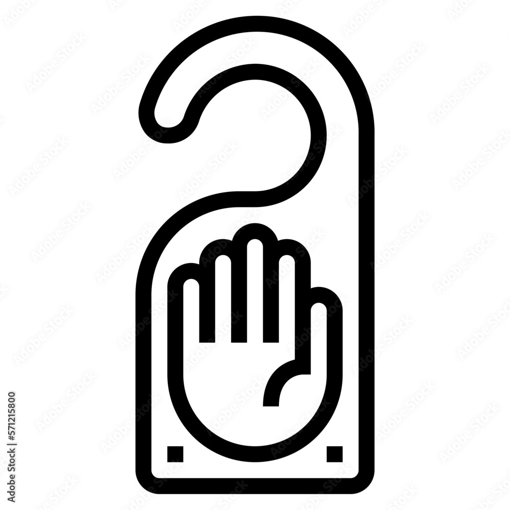 Do Not Disturb Sign line icon style Do Not Disturb Sign line icon style