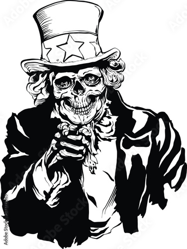 I want you for hell’s army poster art black and white