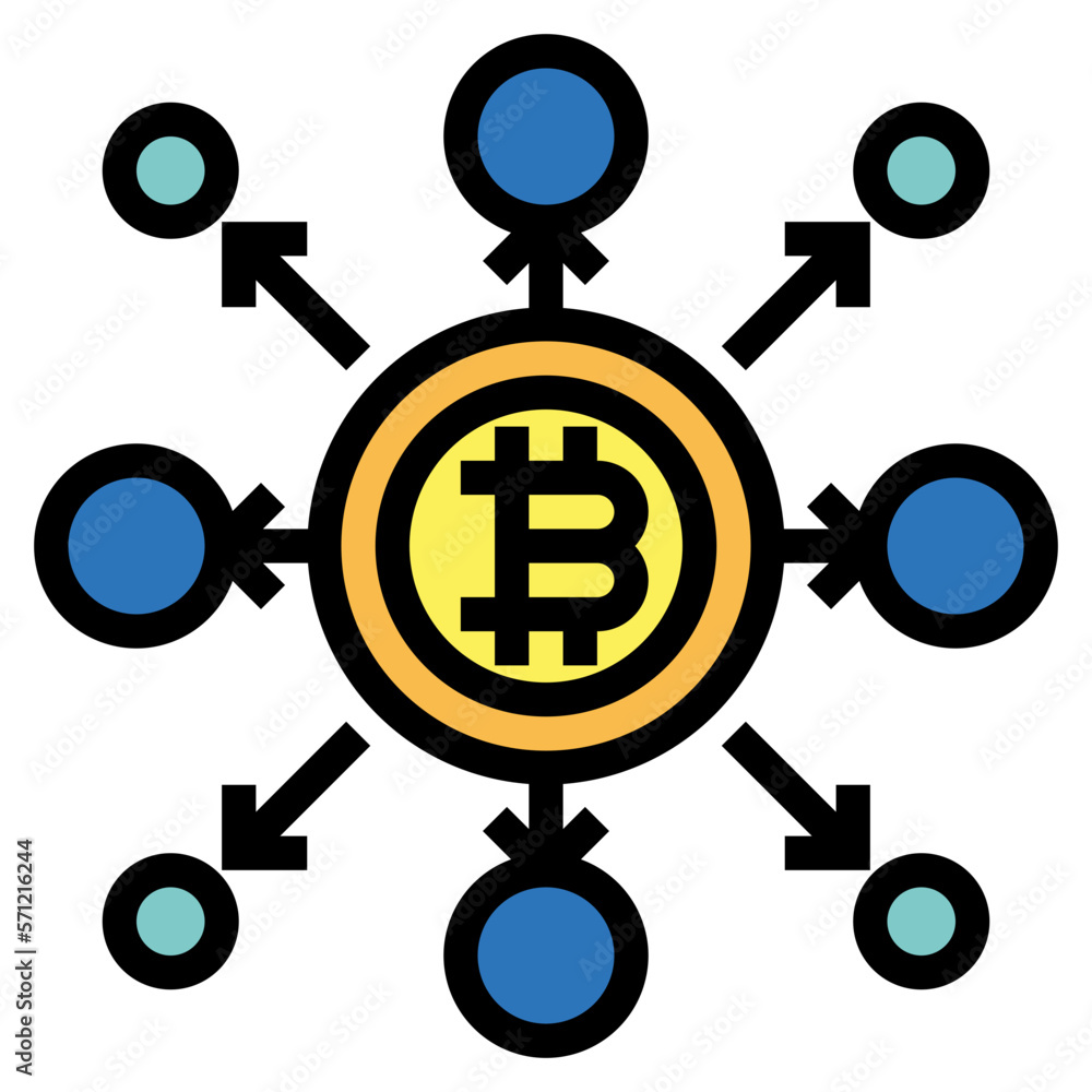 decentralized filled outline icon style