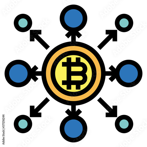 decentralized filled outline icon style