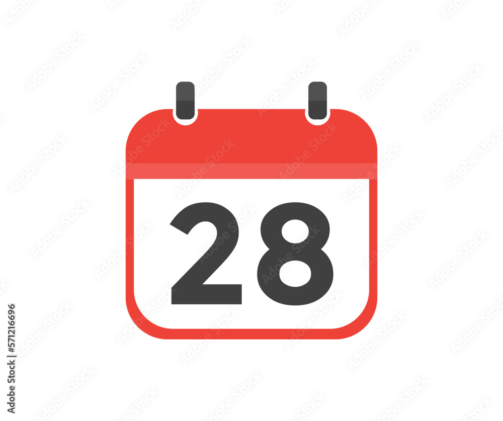 Simple calendar with date 28 day twenty eight logo design. Calendar icon flat day 28. Reminder symbol. Event schedule date. Meeting appointment time vector design and illustration. Simple calendar with date 28 day twenty eight logo design. Calendar icon flat day 28. Reminder symbol. Event schedule date. Meeting appointment time vector design and illustration.
