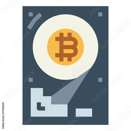 hard disk flat icon style