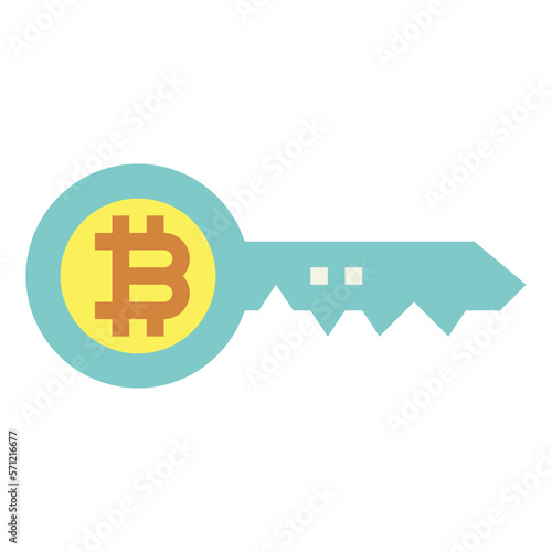 private key flat icon style