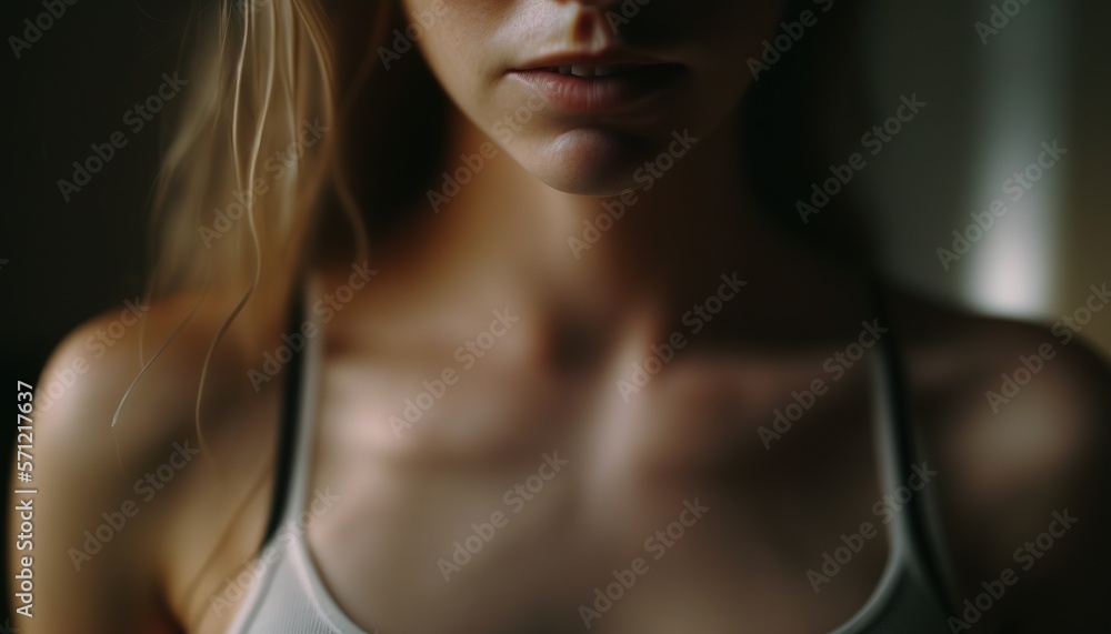 Sexy young woman close up tight crop generative ai Sexy young woman close up tight crop generative ai