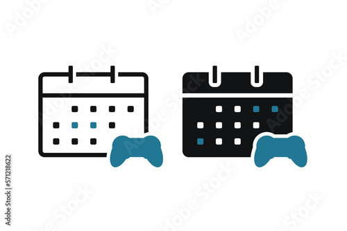 Calendar videogame icon. illustration vector