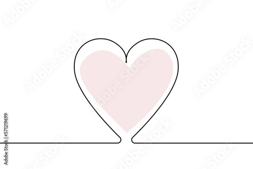 heart love health symbol for love line art
