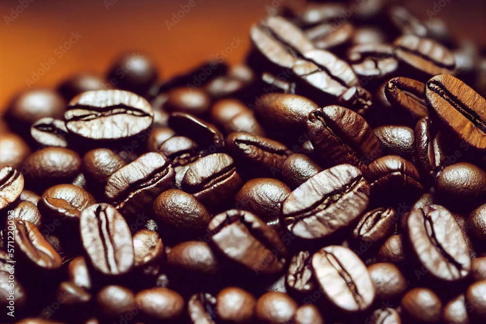 Roasted coffee beans generative AI Roasted coffee beans generative AI