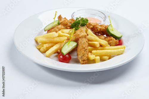 Chicken nuggets with french fries