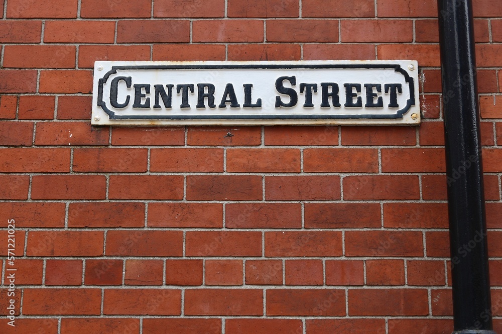 Central Street sign in Leeds UK