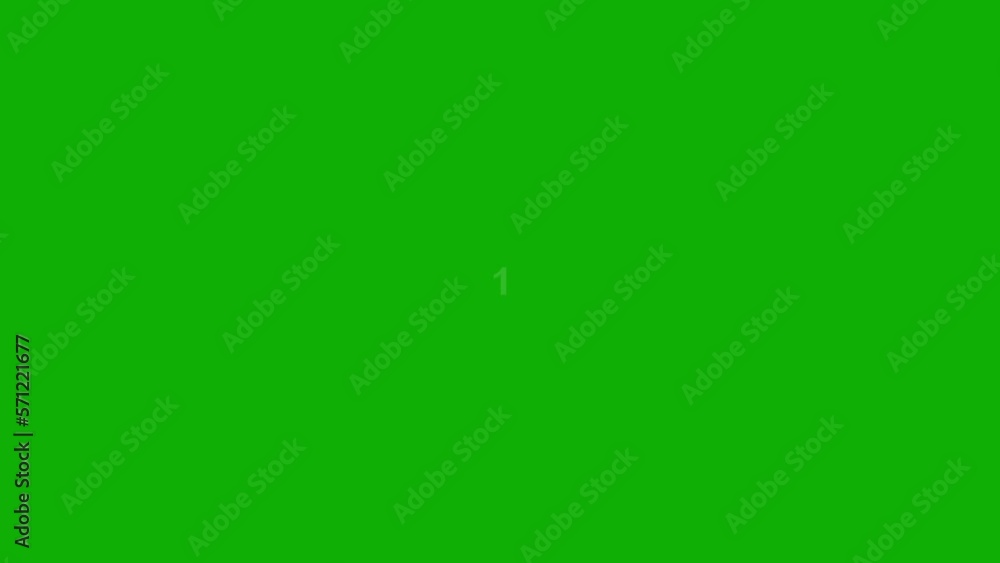 Countdown 5 seconds motion graphics with green screen background Countdown 5 seconds motion graphics with green screen background